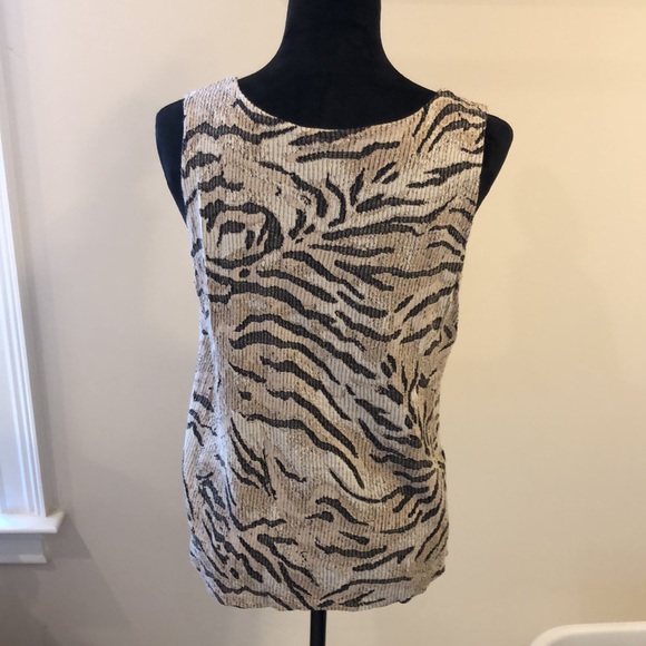 Chico’s zebra print open front jacket and matching sleeveless top - Picture 10 of 12